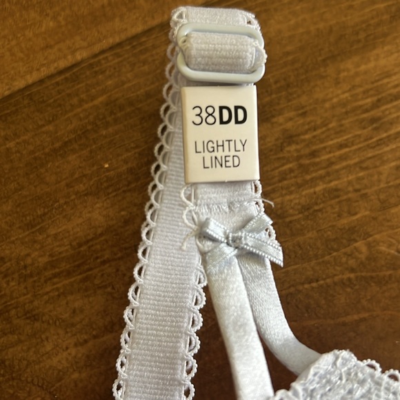 Baby Blue Bra.  Polka dots. Lace. - Picture 2 of 4